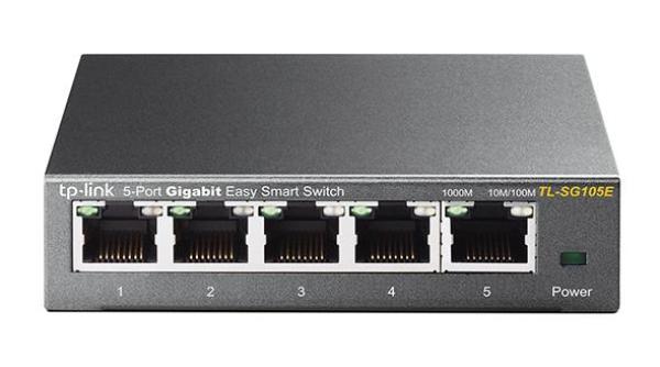 TP-Link TL-SG105E 5-Port Easy Smart Switch – Gigabit, Metallgehäuse, VLAN & QoS